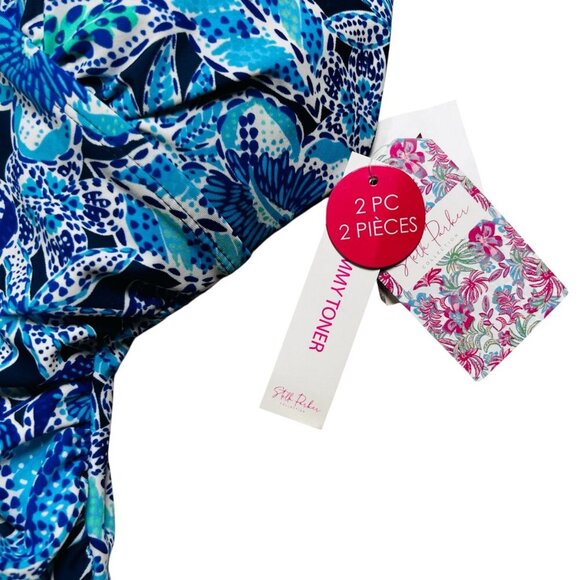 Stella Parker Small Tankini Swim Suit Floral Tropical Shapewear - Picture 6 of 7